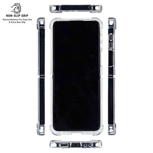 Superman 2025 Classic Superman Shield Emblem Galaxy Z Flip6 Clear Case